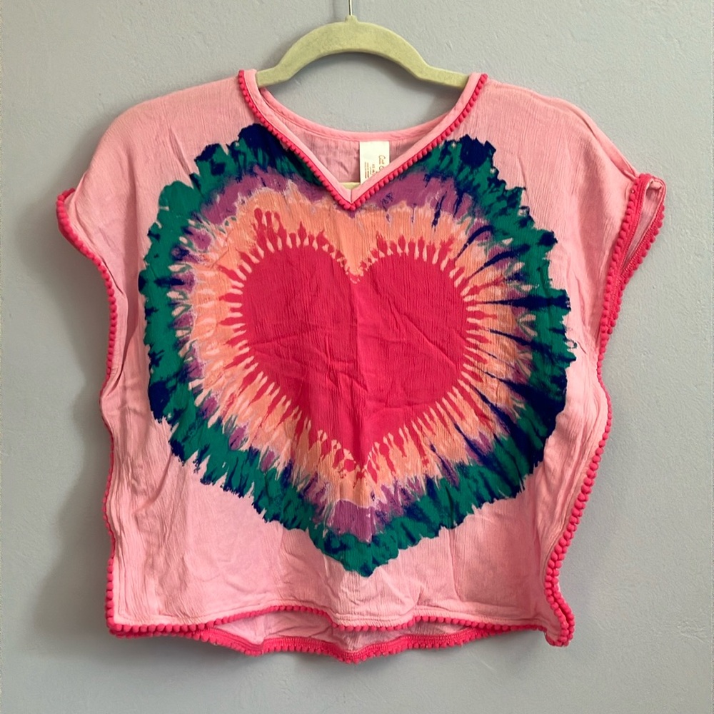 Cat & jack pink heat poncho cover up Sz xs